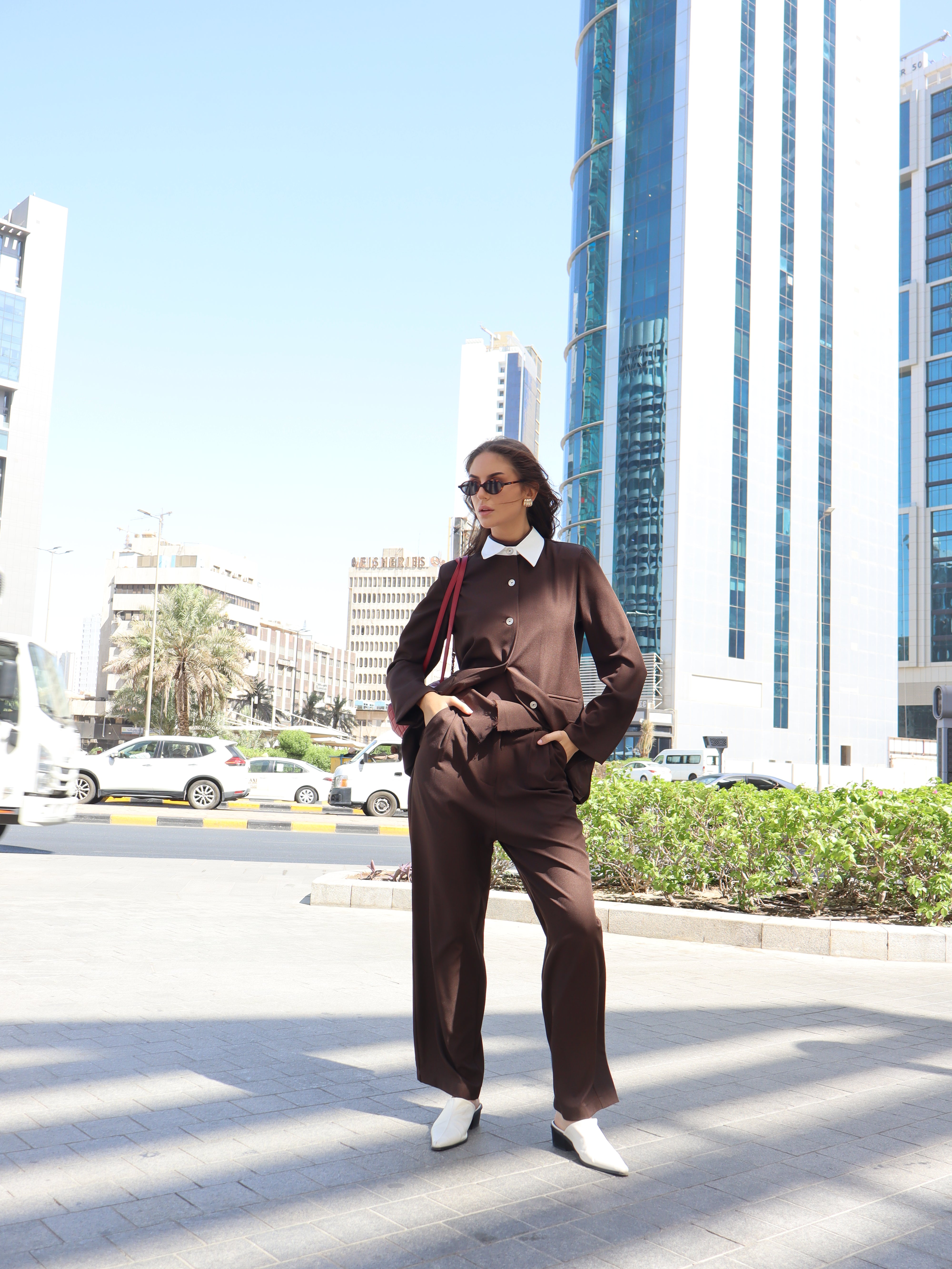 White collar blazer