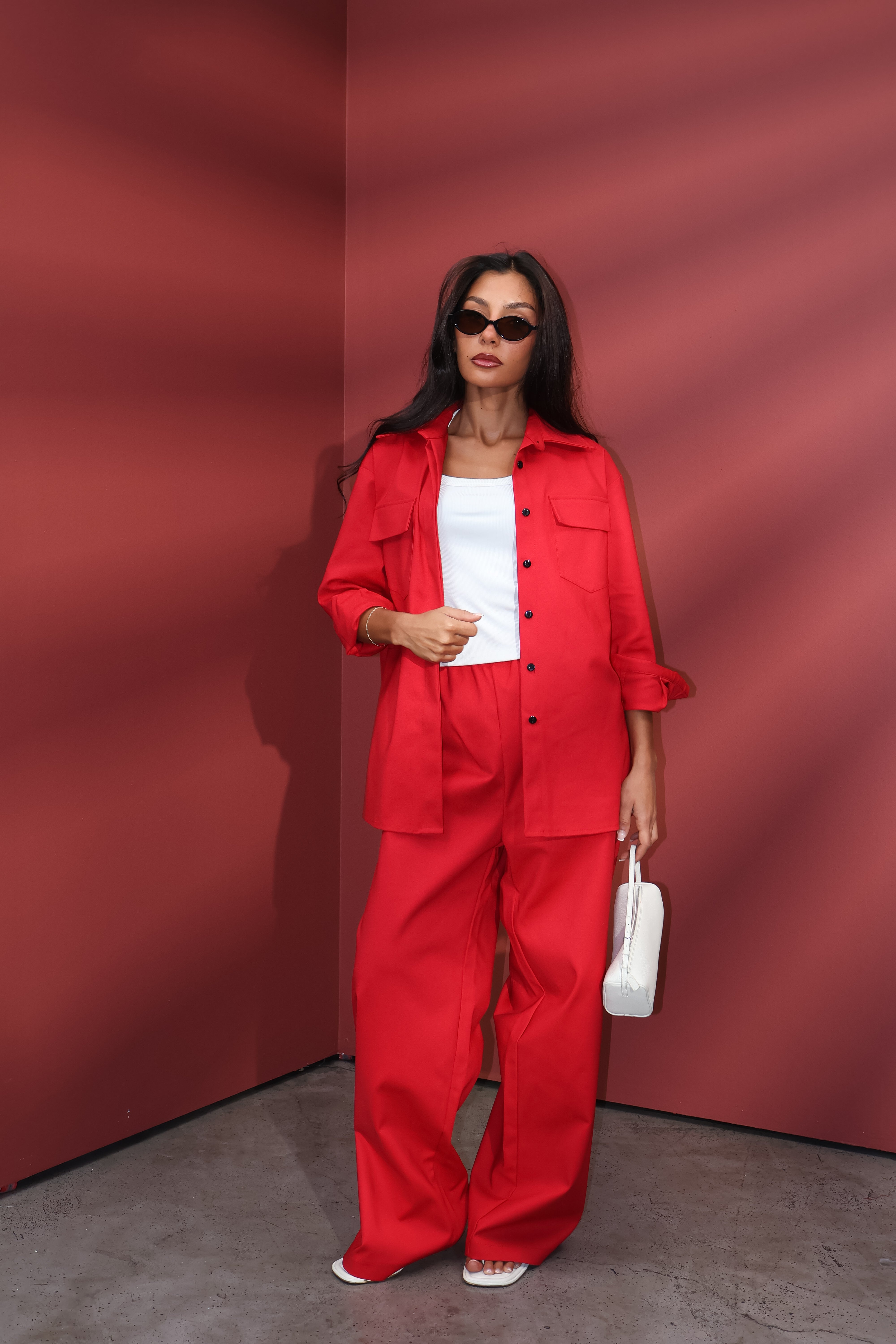 Marina poplin| Red