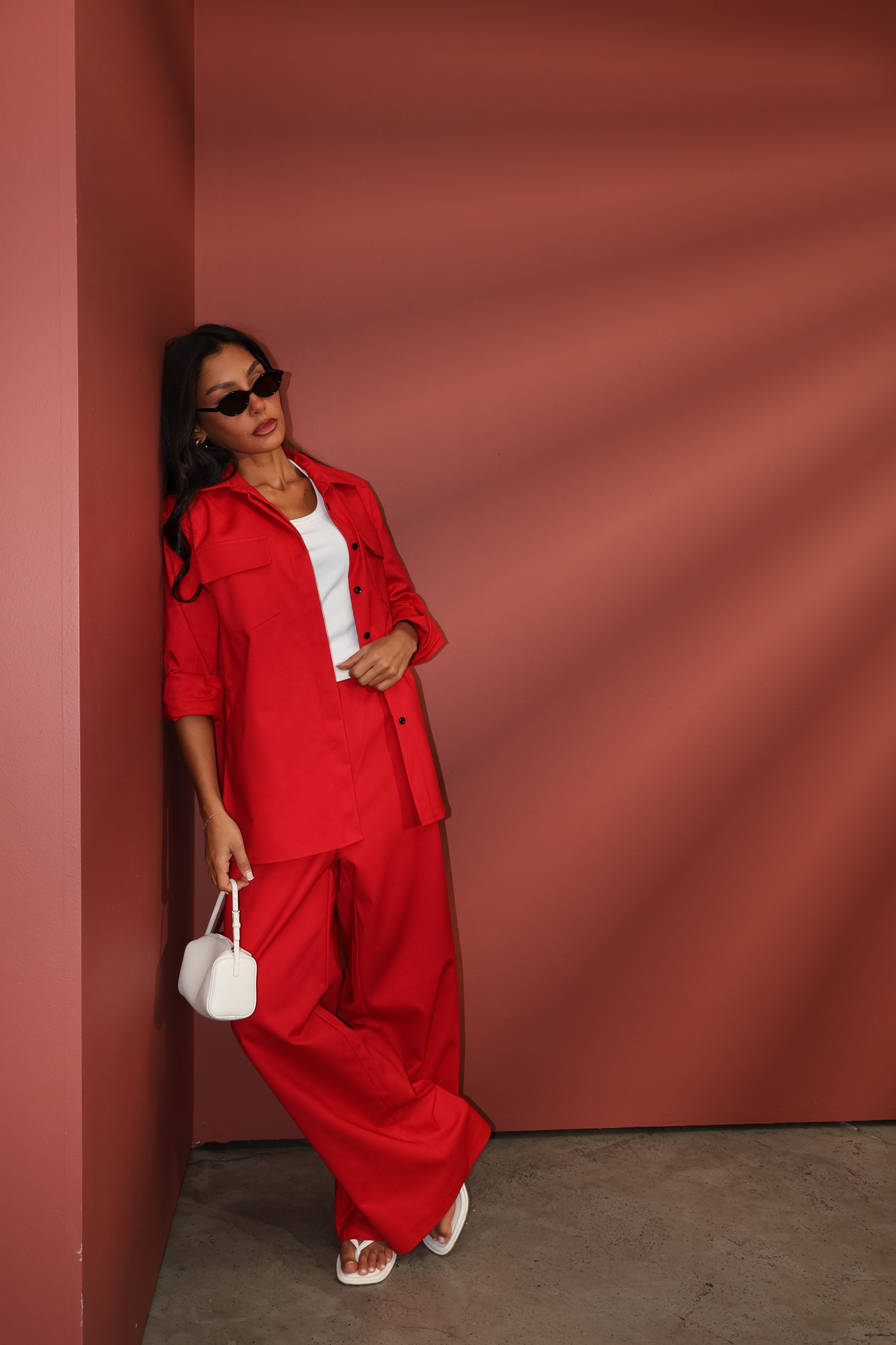 Marina poplin| Red